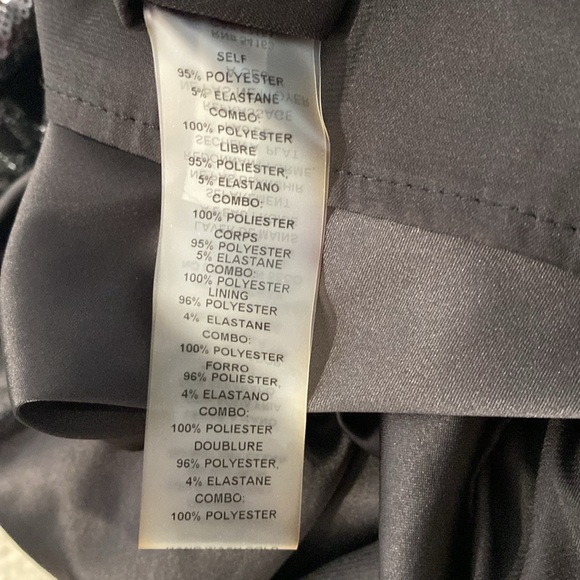 Vince Camuto Black Sequin Sleeveless Cocktail Dress Size 10 Blouson Halter - Picture 14 of 14